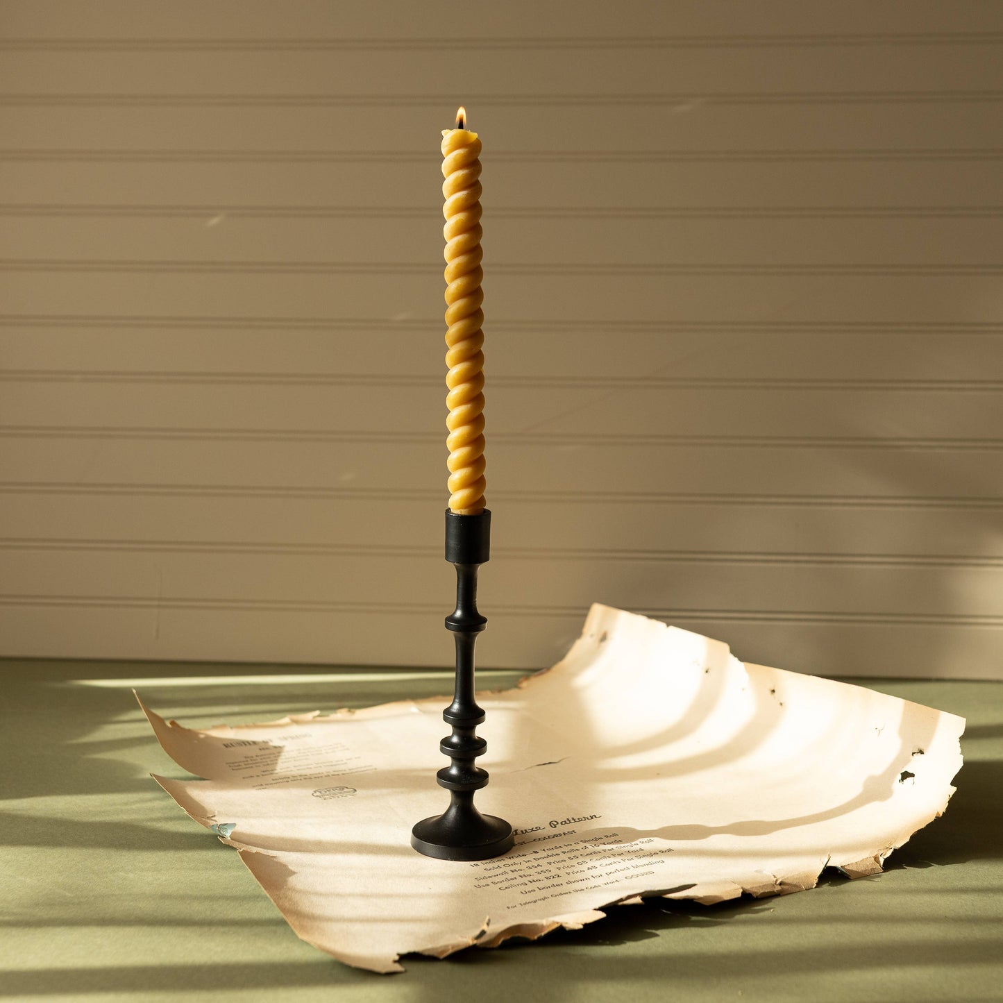 Alexander Cast Iron Taper Candle Holder - Black