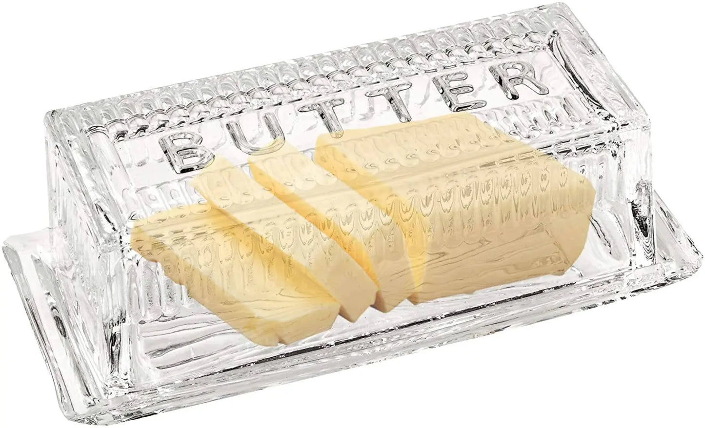 Bezrat Glass Butter Dish with Lid - Niko and Me