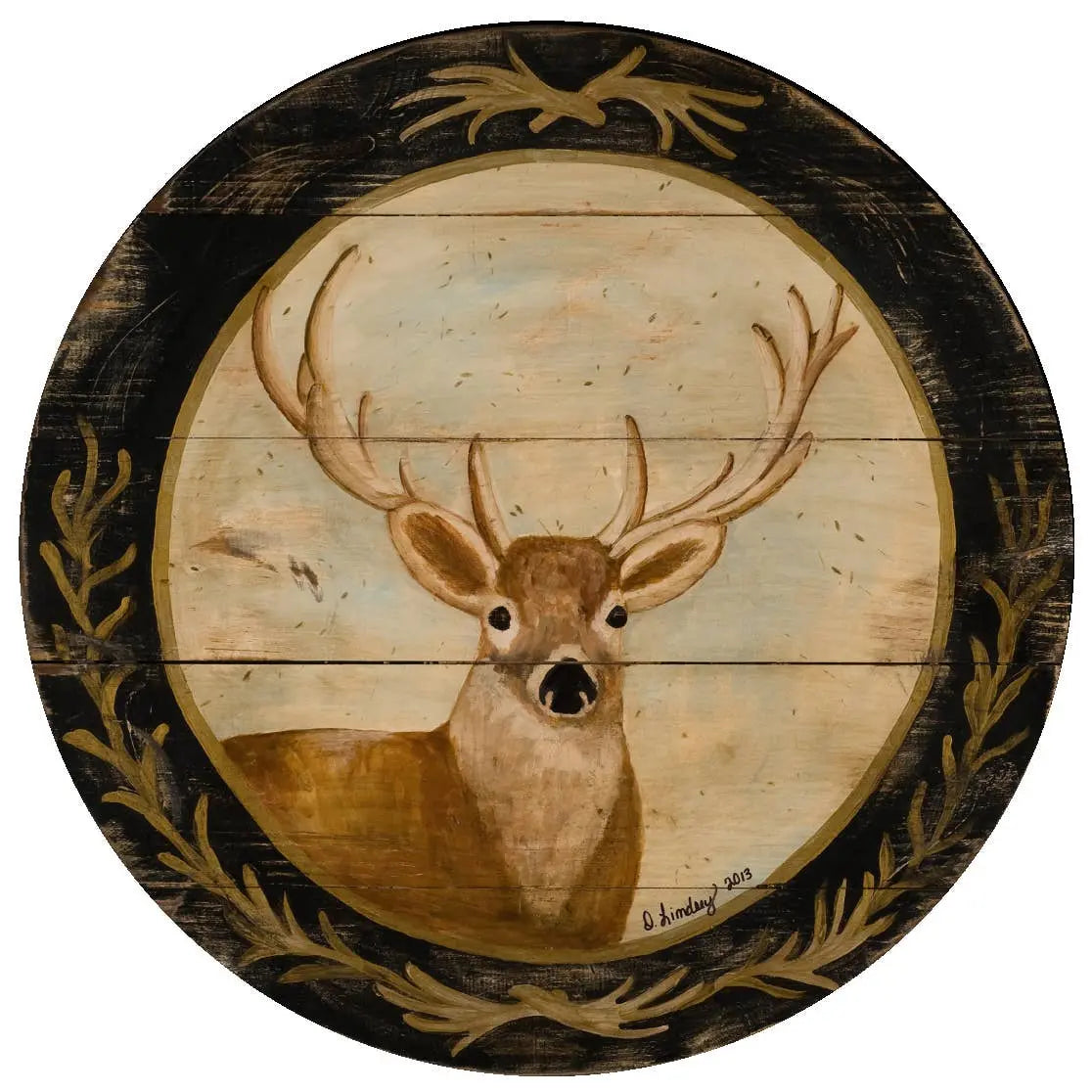Deer with black border Lazy Susan Niko and Me Home Decor