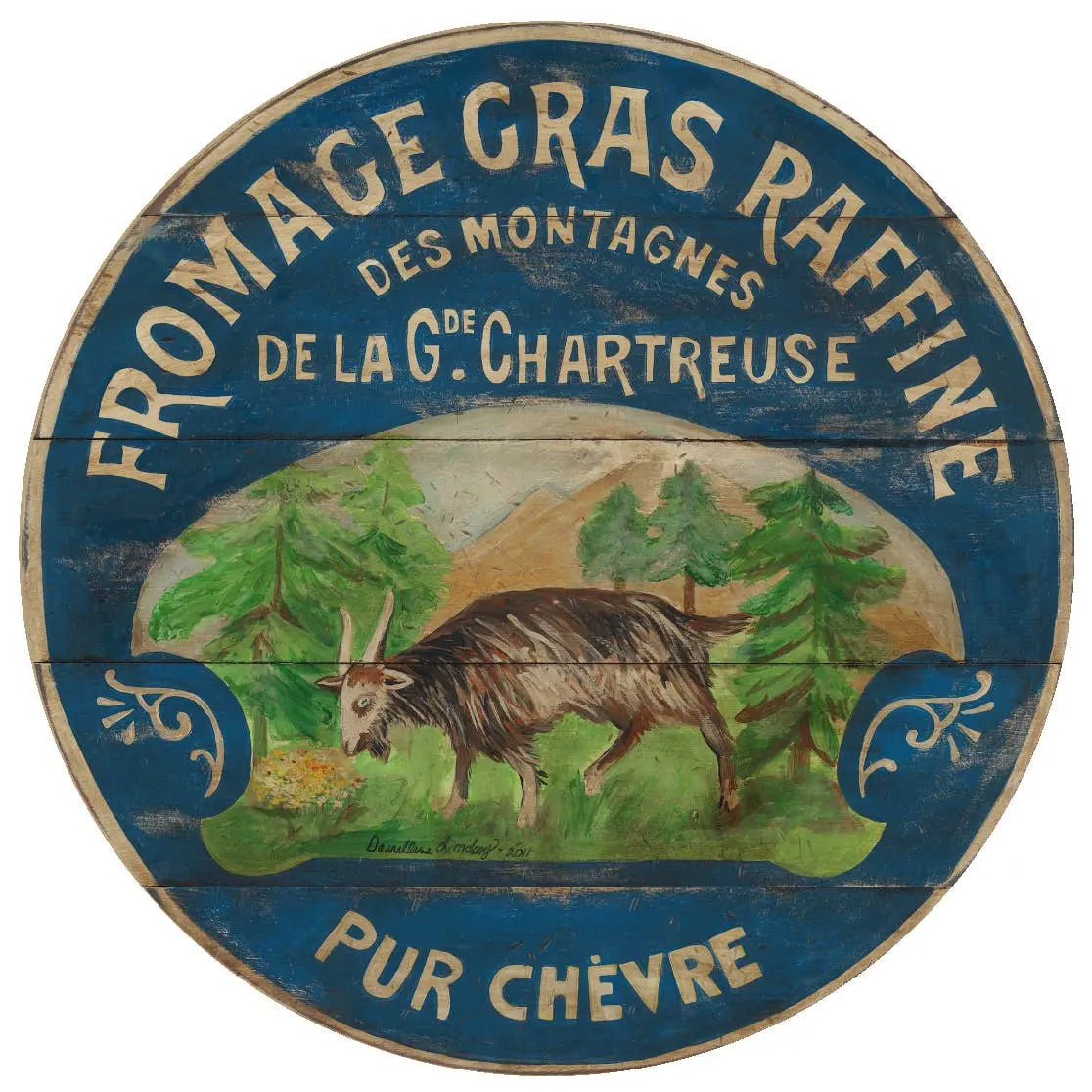 Happy French Goat Lazy Susan Niko and Me Home Decor