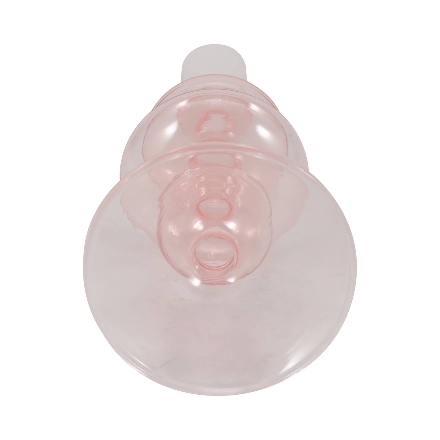 Glass Vintage Sculptural Taper Candle Holder - Pink 7 in.