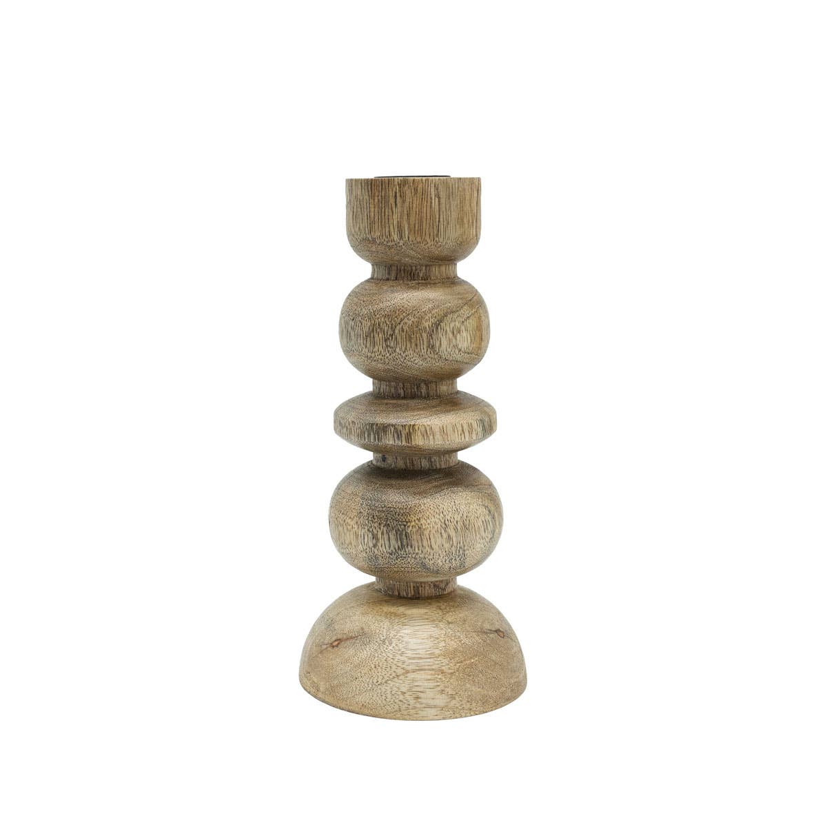 Elise Taper Candle Holder – Boho Wooden