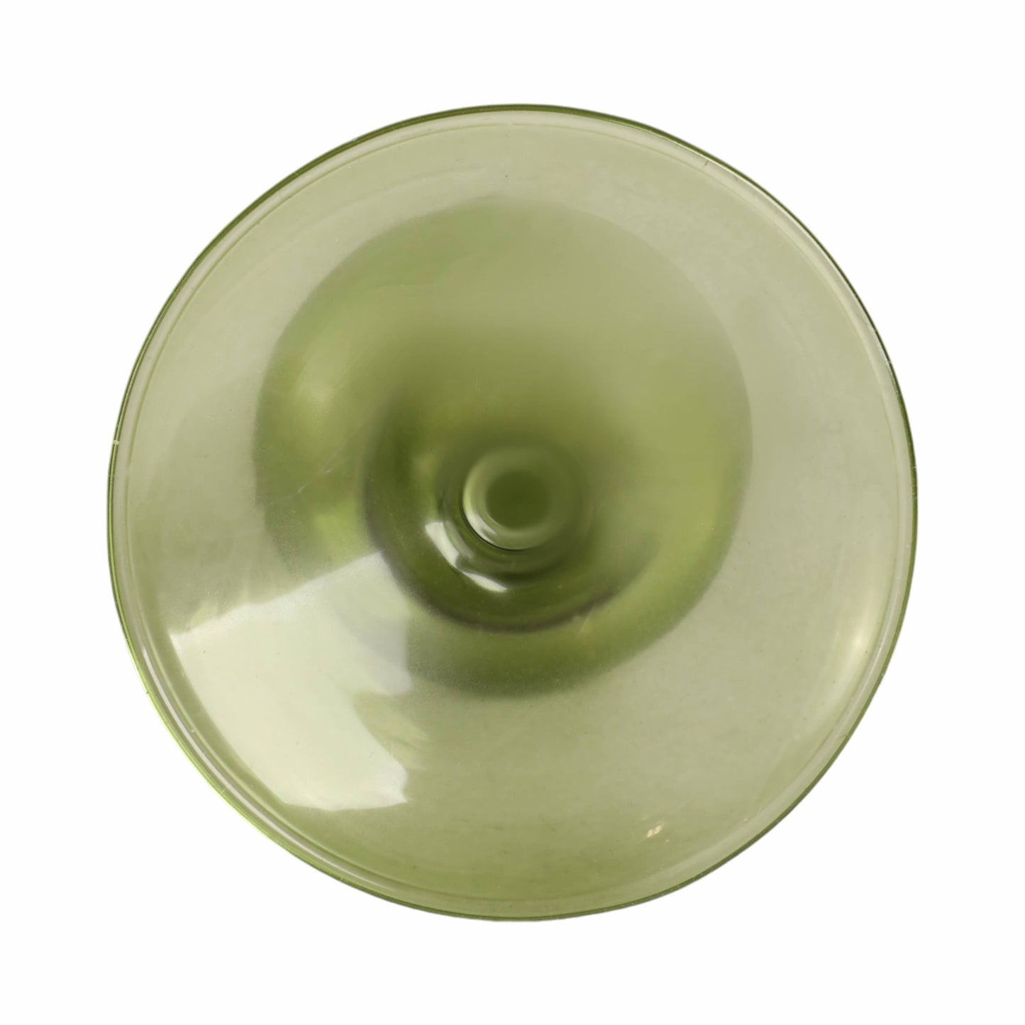 Glass Vintage Bubble Taper Candle Holder - Green 7 in.