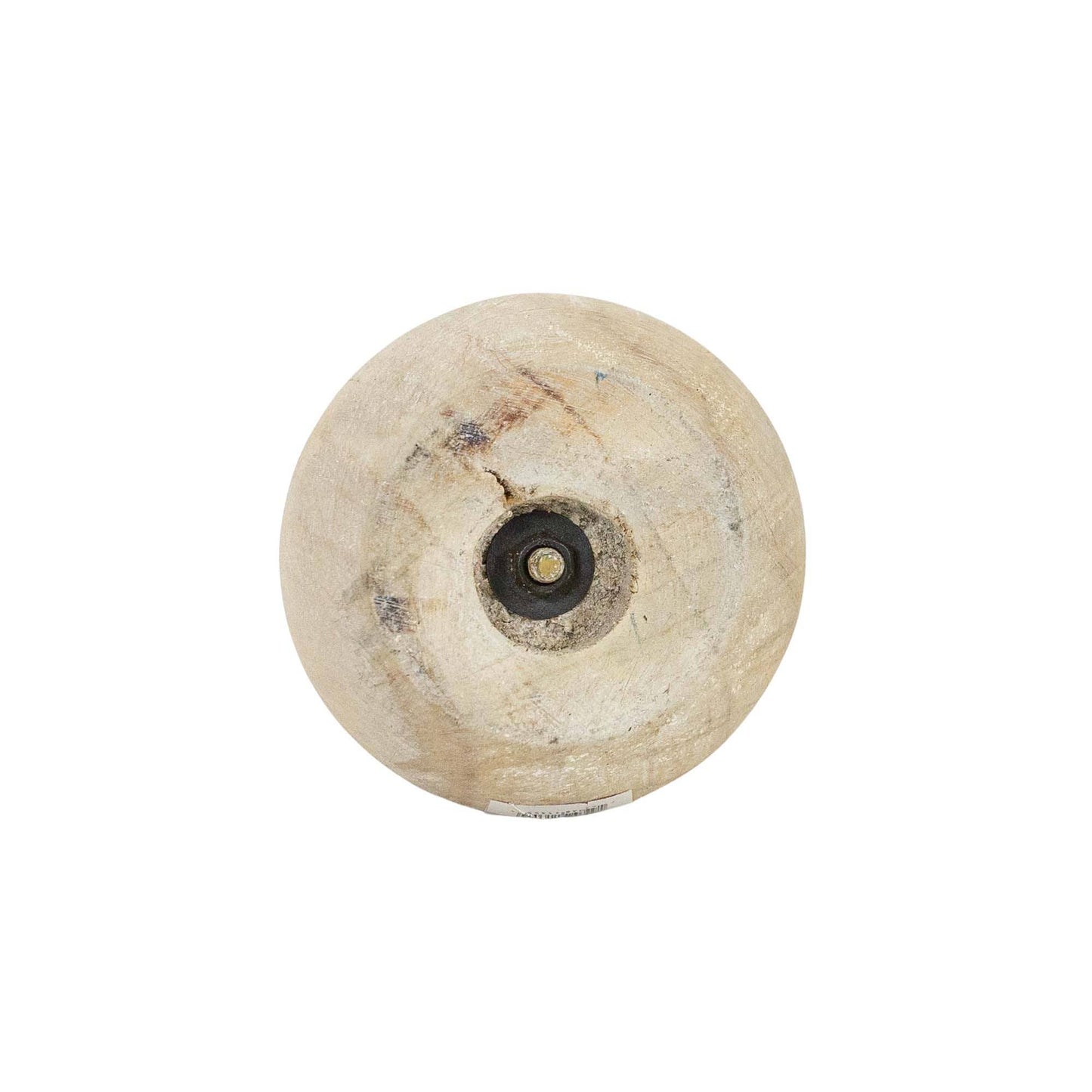 Jude Brass Stacked Sphere Taper Candle Holder - Wood & Metal