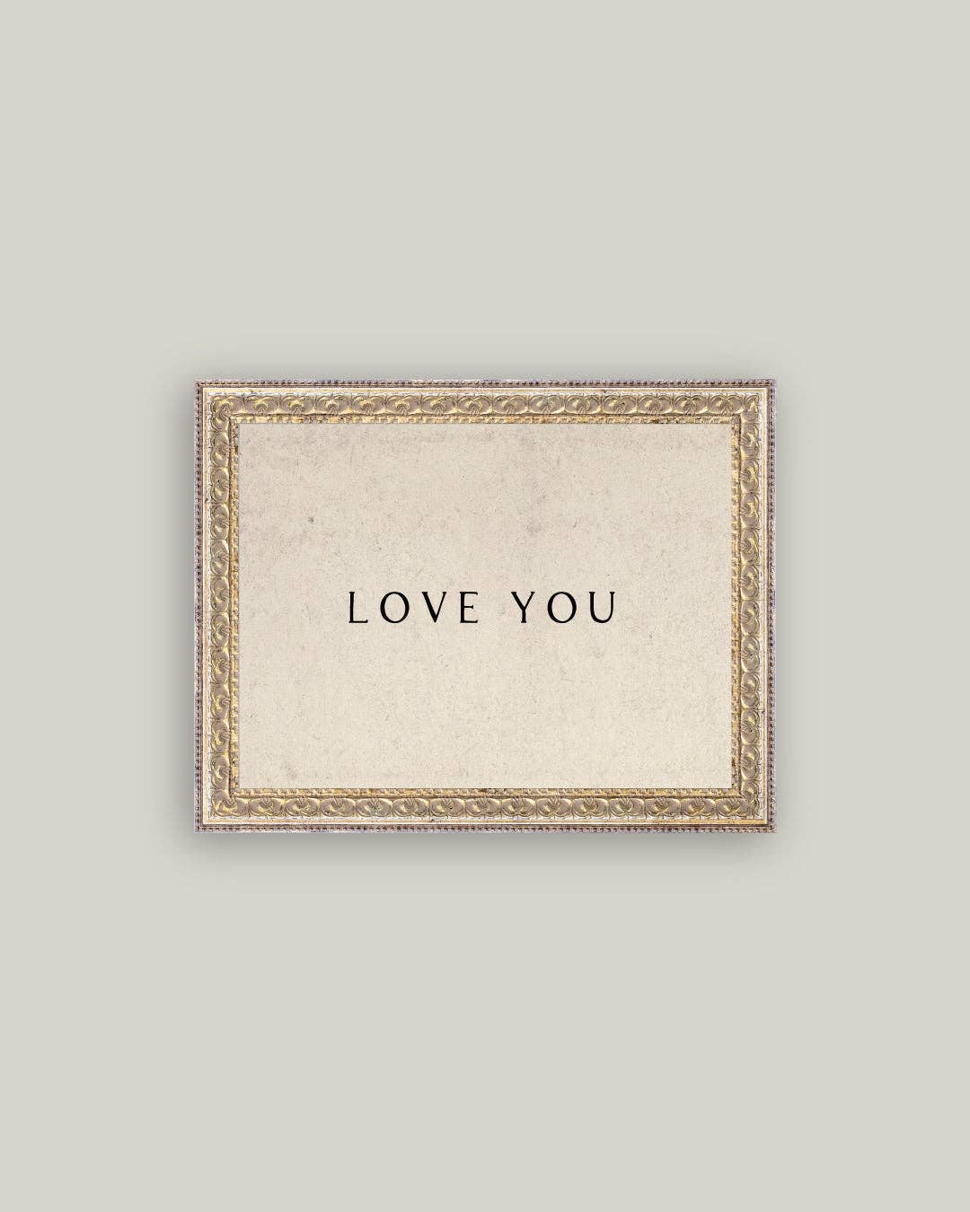 Love You Framed Antique Art 10x8