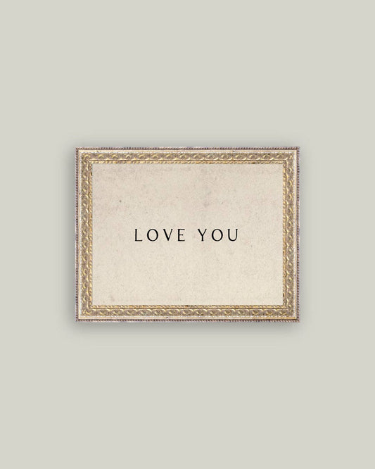 Love You Framed Antique Art 10x8