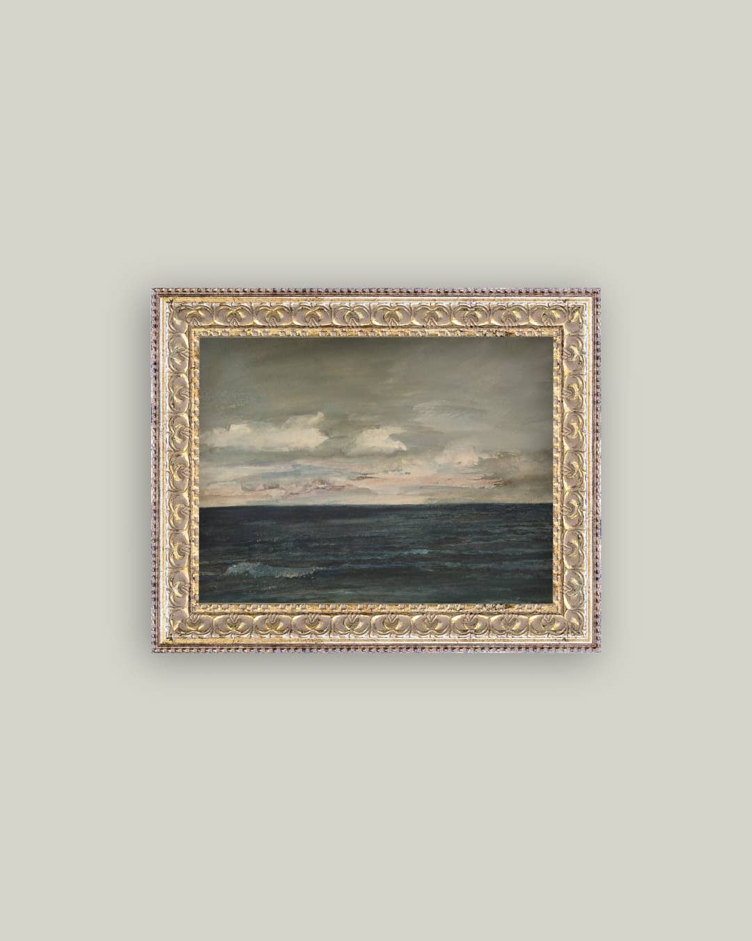 Ocean View Framed Antique Art 10x8