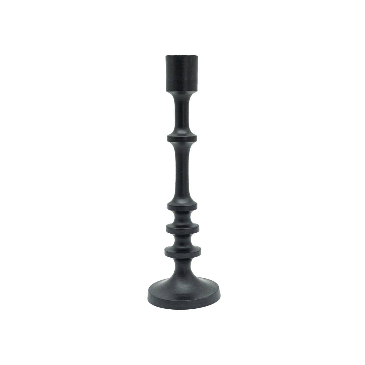 Alexander Cast Iron Taper Candle Holder - Black