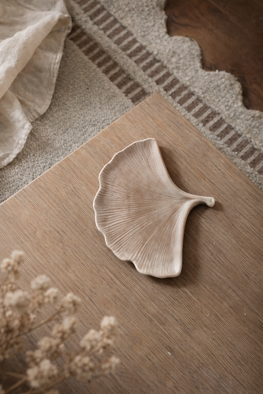 Stone Gingko Leaf Tray
