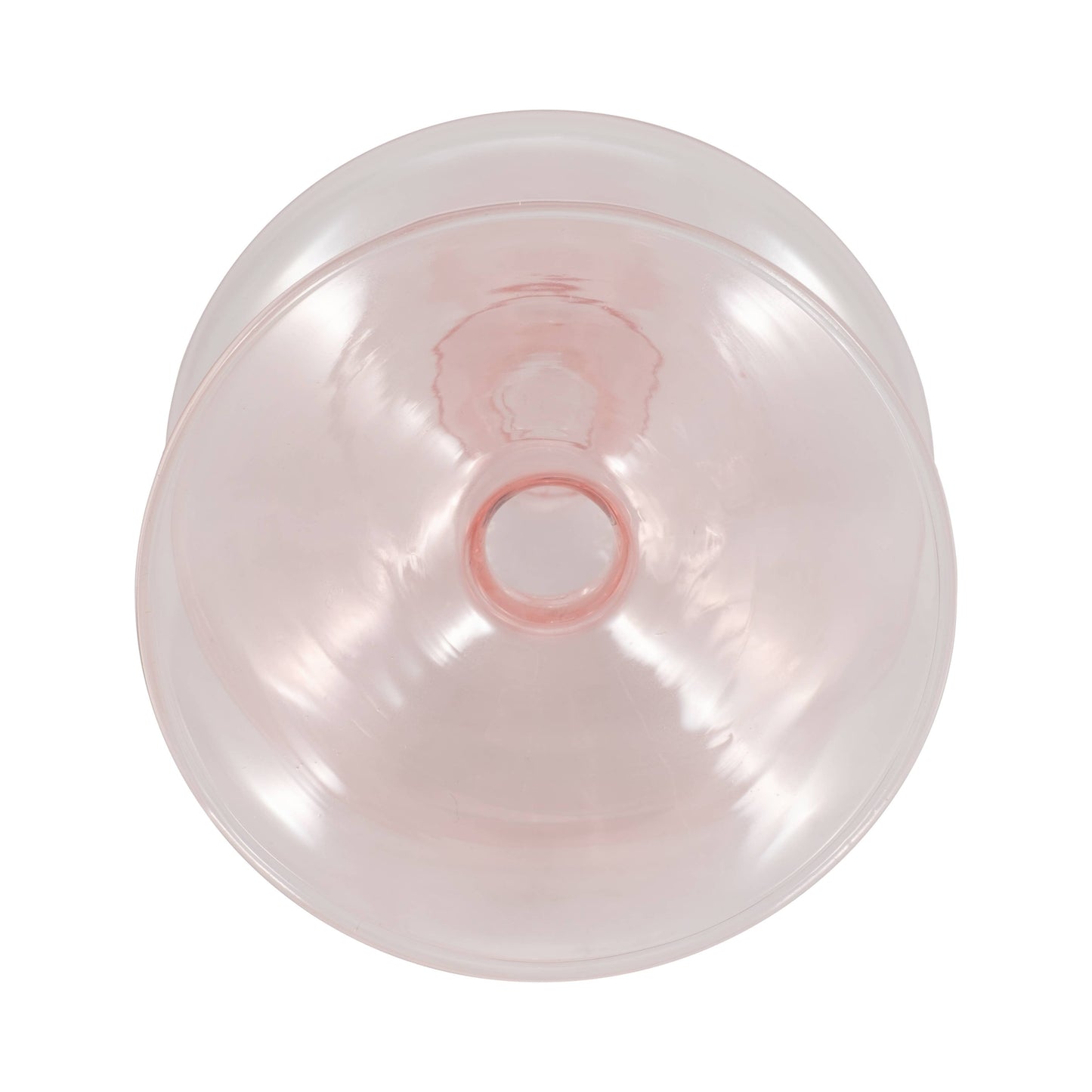 Glass Vintage Bubble Taper Candle Holder - Pink 5 in.