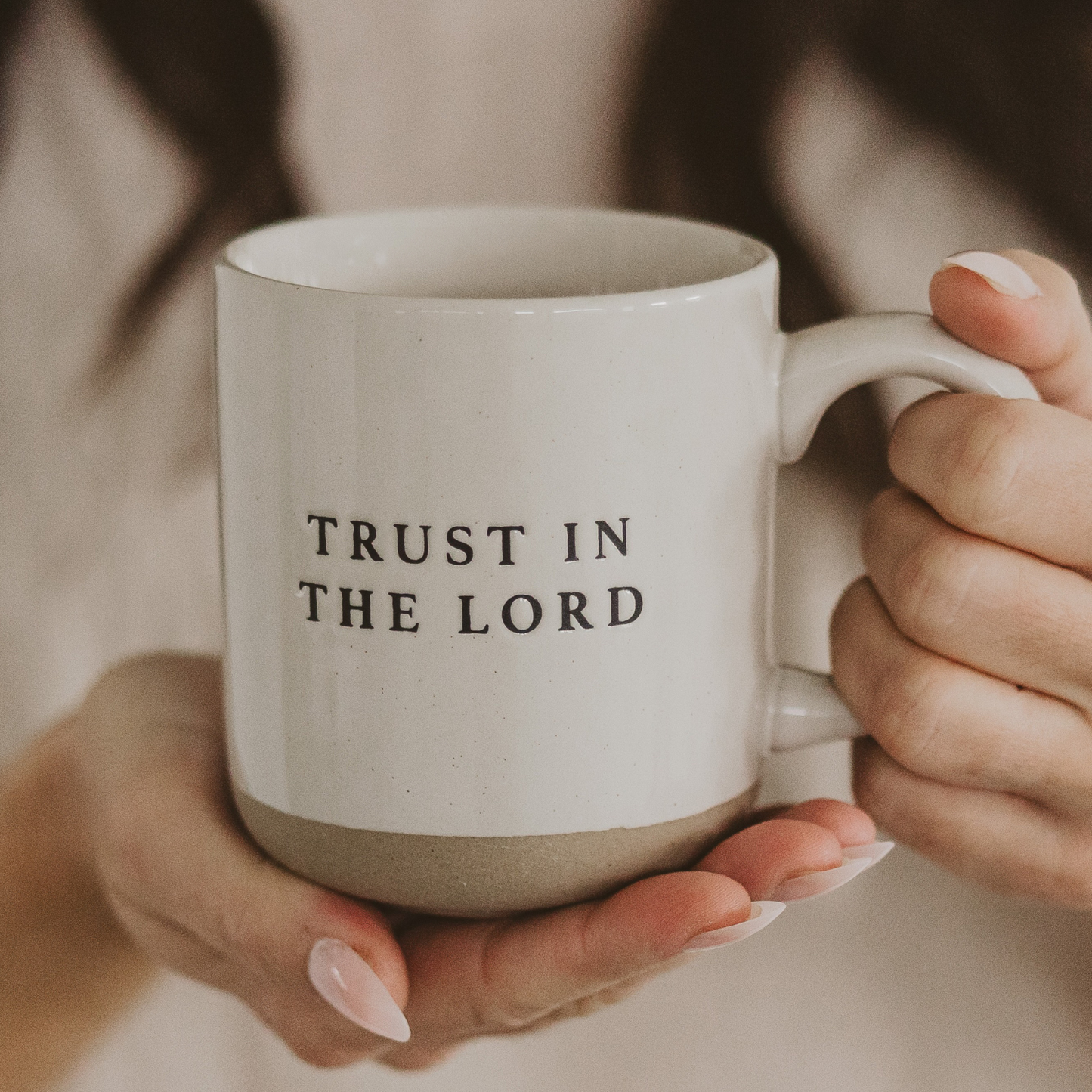Trust In The Lord Stoneware Mug 14 oz