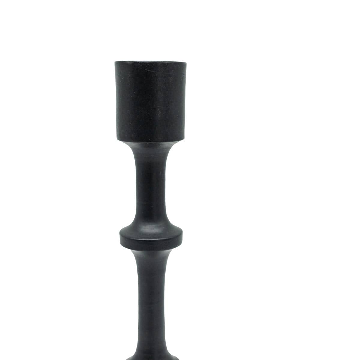 Alexander Cast Iron Taper Candle Holder - Black