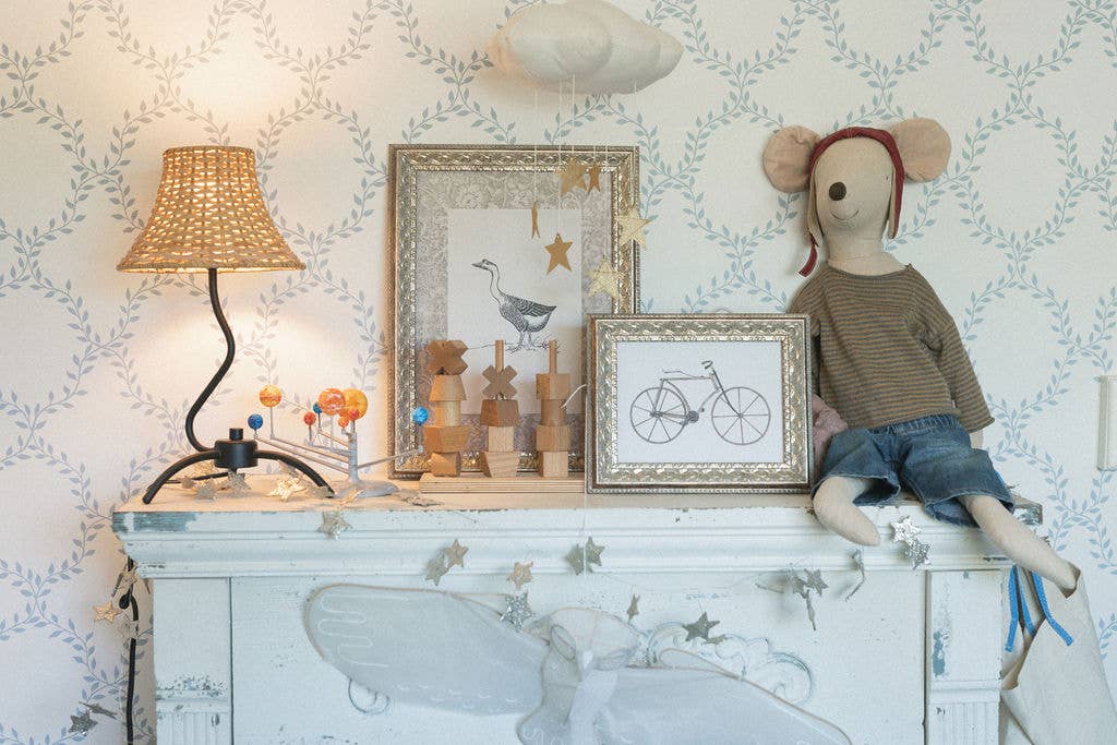 Single Goose Framed Antique Art 8x10