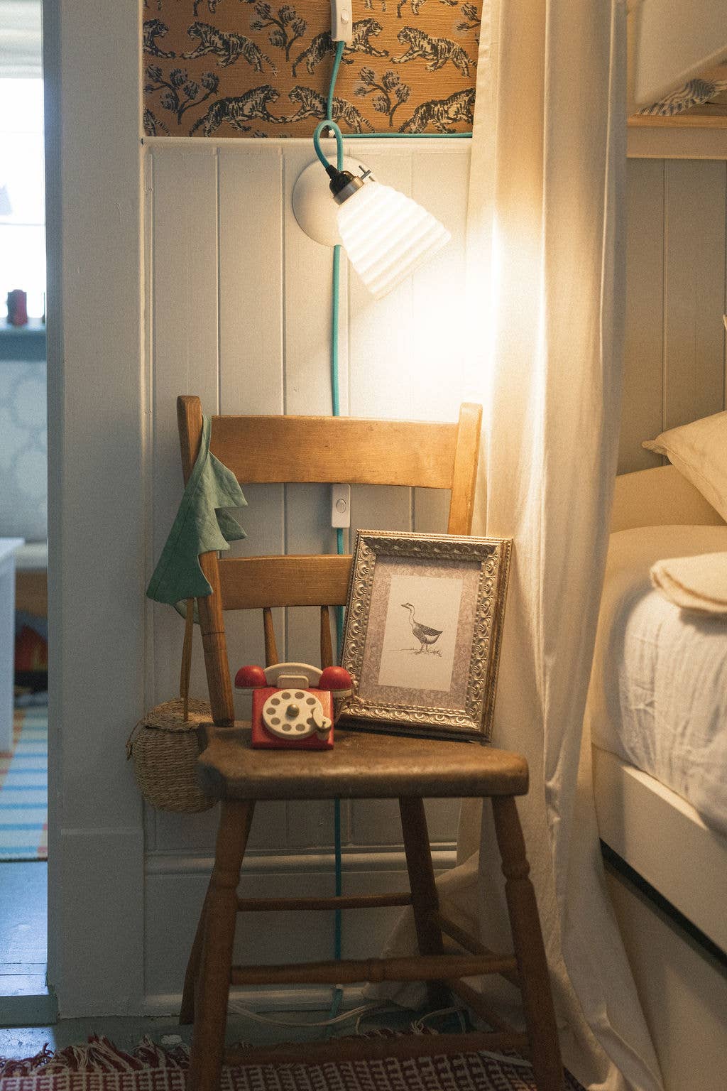 Single Goose Framed Antique Art 8x10