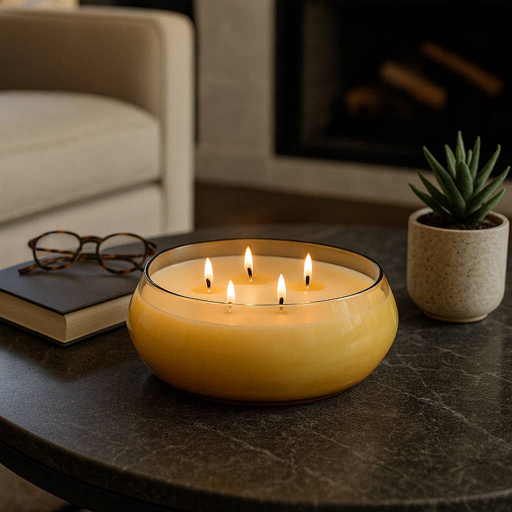 Candle - Orange Glass Midnight Amber Scented, 61 Oz