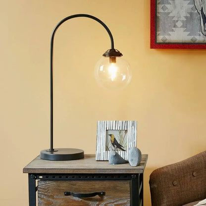 Antique Black Metal Table Lamp Niko and Me Home Decor