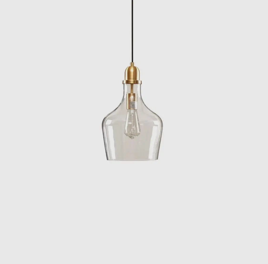 Clear Glass Ceiling Pendant Light (Set of 2) Niko and Me Home Decor
