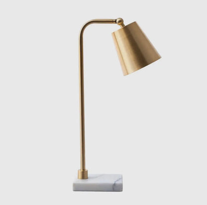 Gold Brass & Marble Desk Lamp - Niko and Me Home Decor