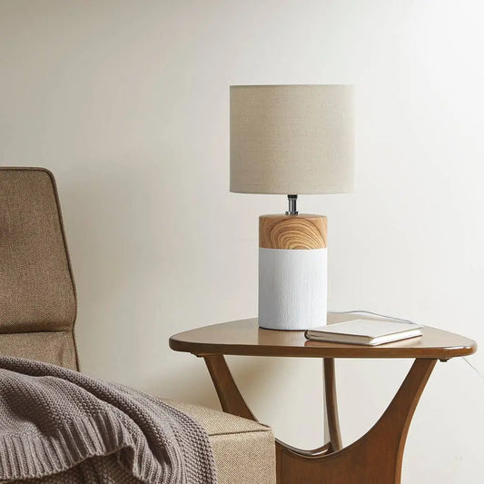 Mid-Century Wood Grain Table Lamp - Niko and Me