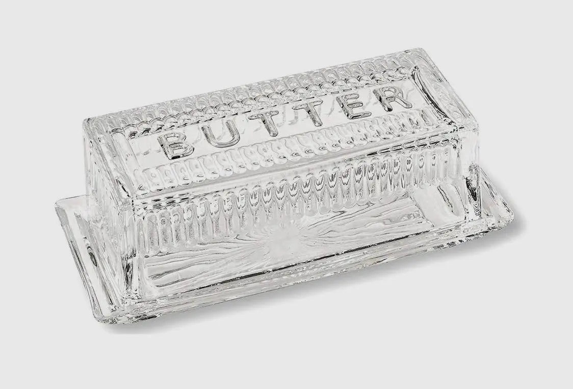 Rectangular Glass Butter Dish with Cover Niko and Me Home Decor