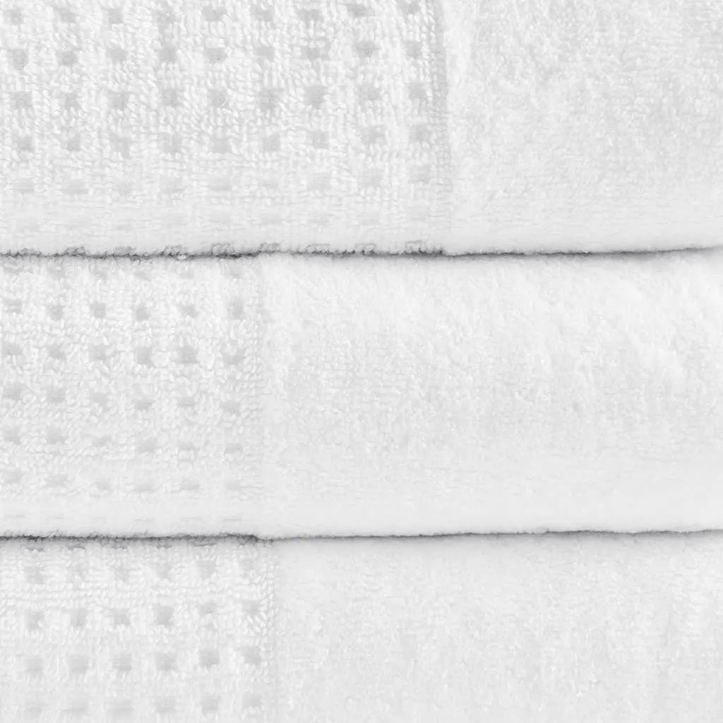 Spa Waffle 6-Piece Bath Towel Set [Certified], White Niko and Me Home Decor
