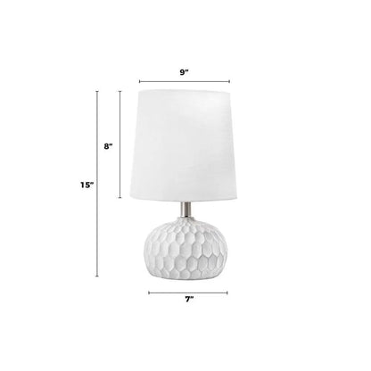 White Aspen Cement Table Lamp Niko and Me Home Decor
