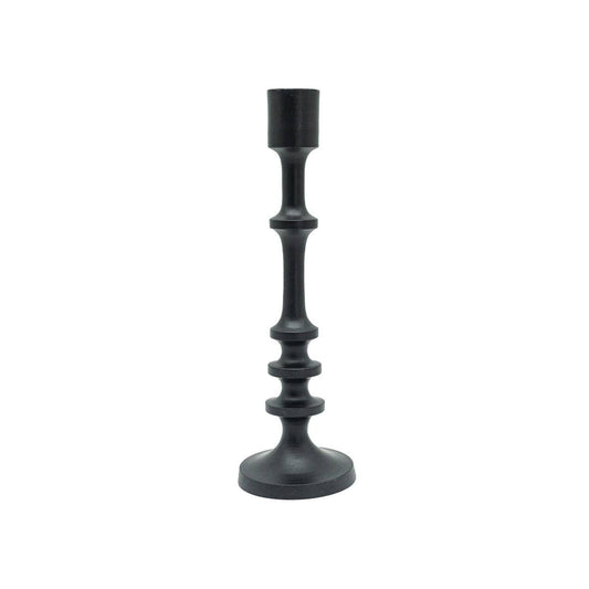 Alexander Cast Iron Taper Candle Holder - Black