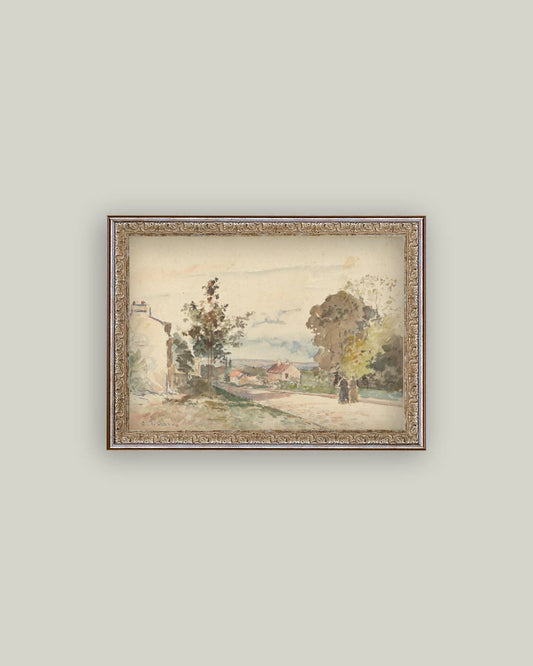 The Road From Versailles Framed Antique Art 16x12