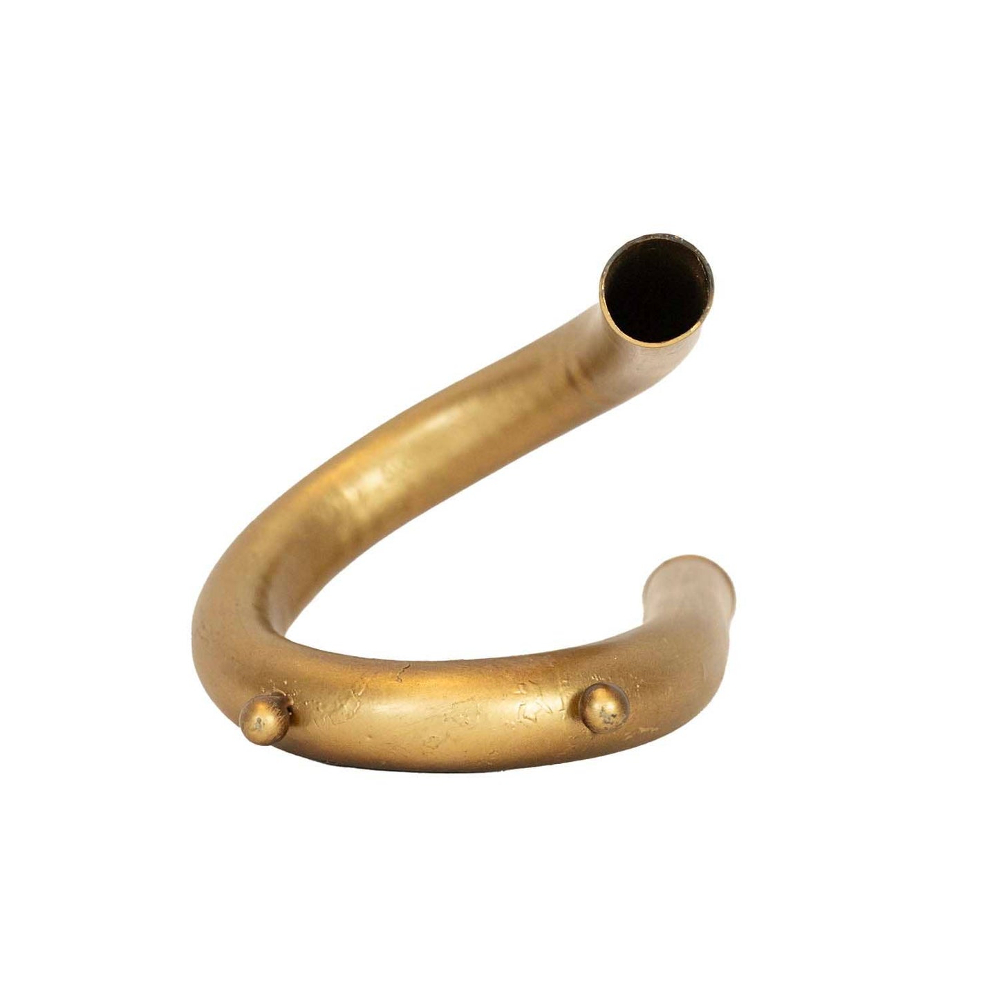 Faye Boho Twisted Curve - Brass Taper Holder Metal