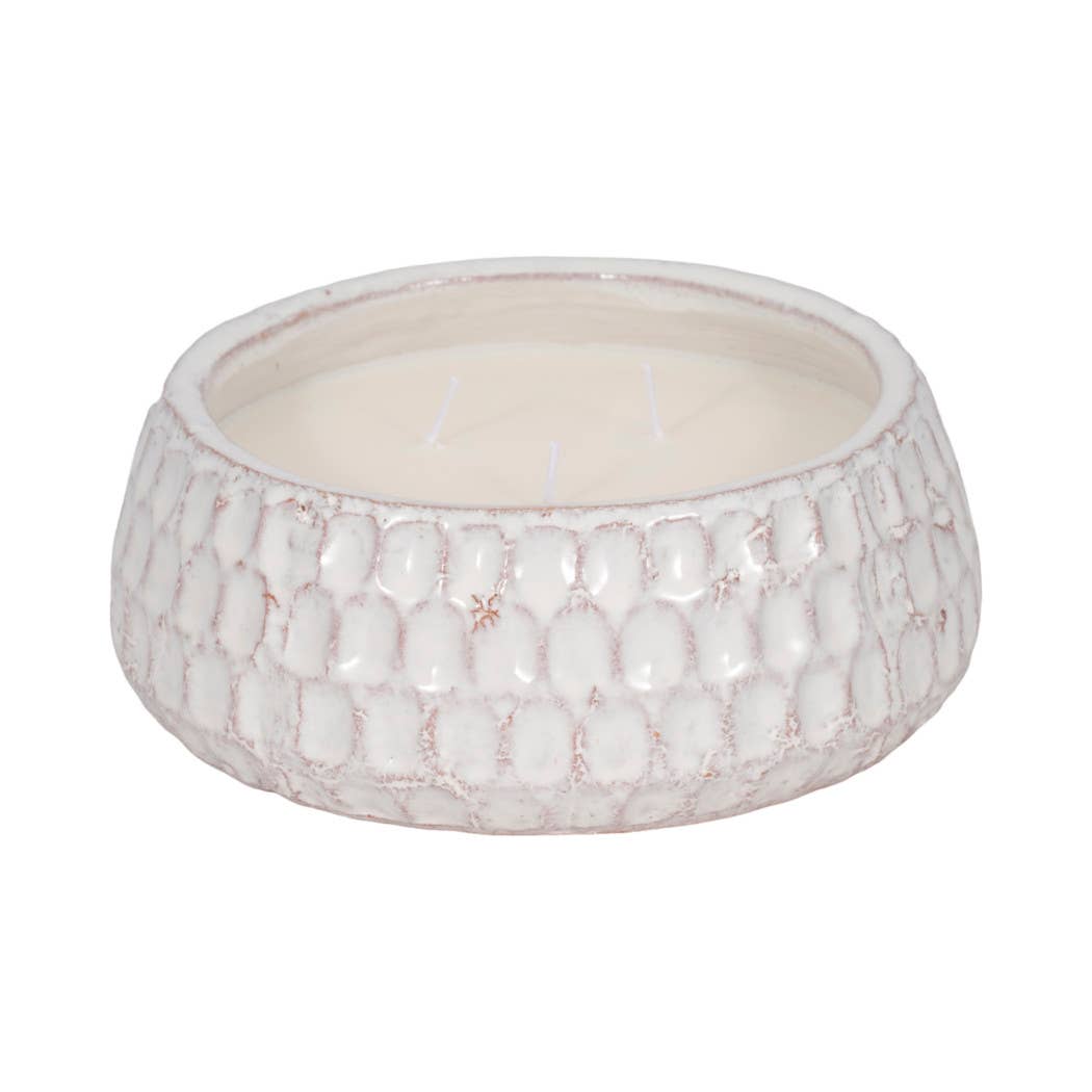 Candle - White Pottery French Cade & Lavender Dimple, 39 Oz
