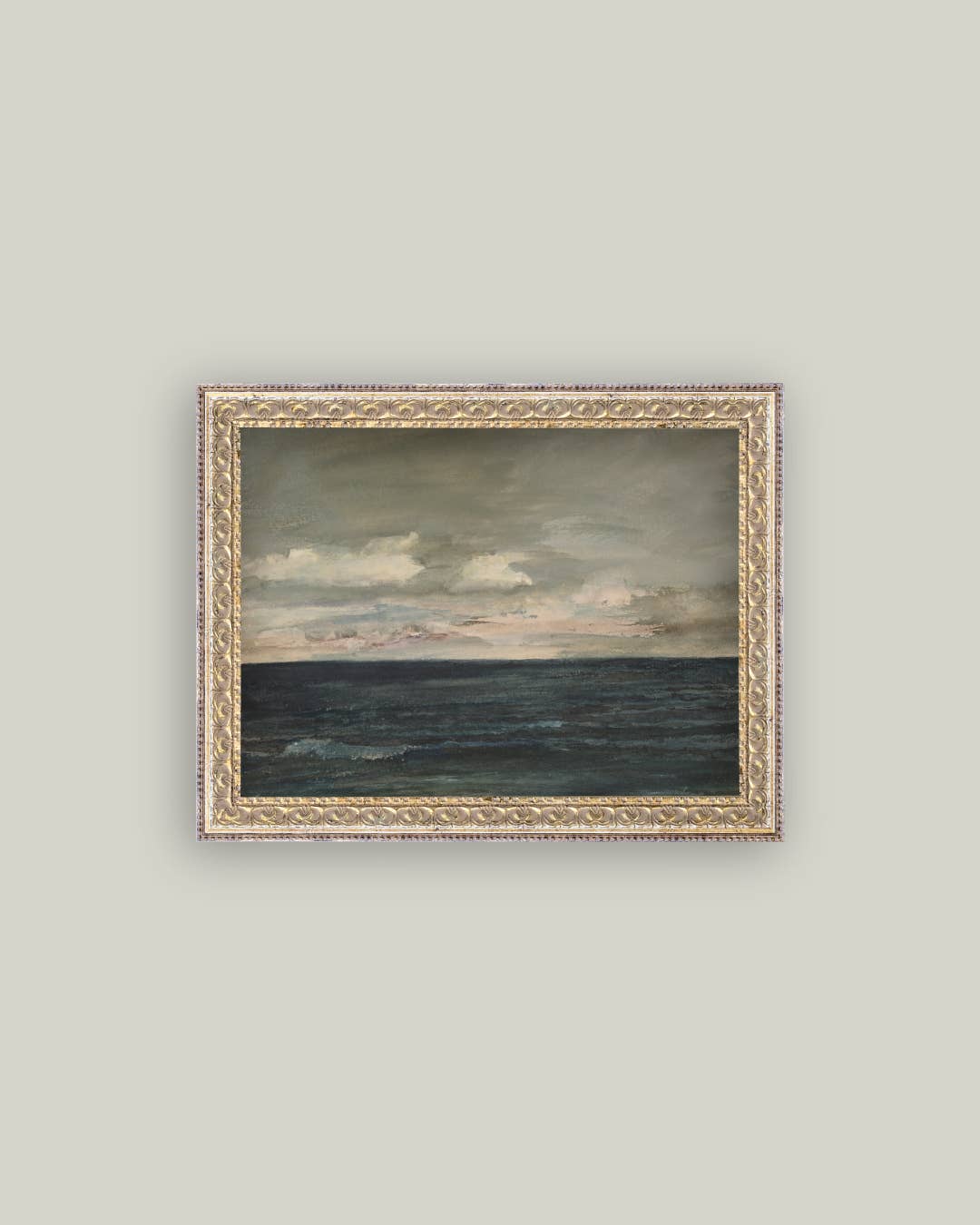 Ocean View Framed Antique Art 10x8