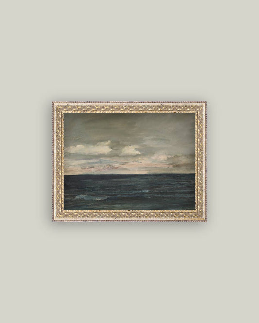 Ocean View Framed Antique Art 10x8