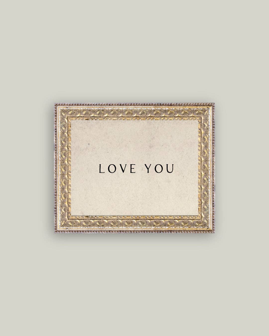 Love You Framed Antique Art 10x8