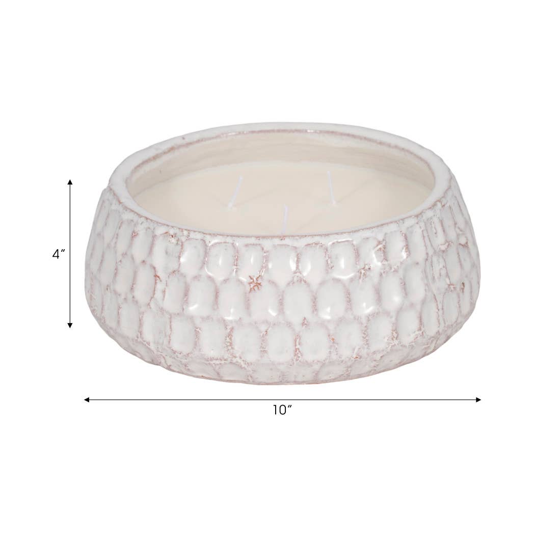 Candle - White Pottery French Cade & Lavender Dimple, 39 Oz