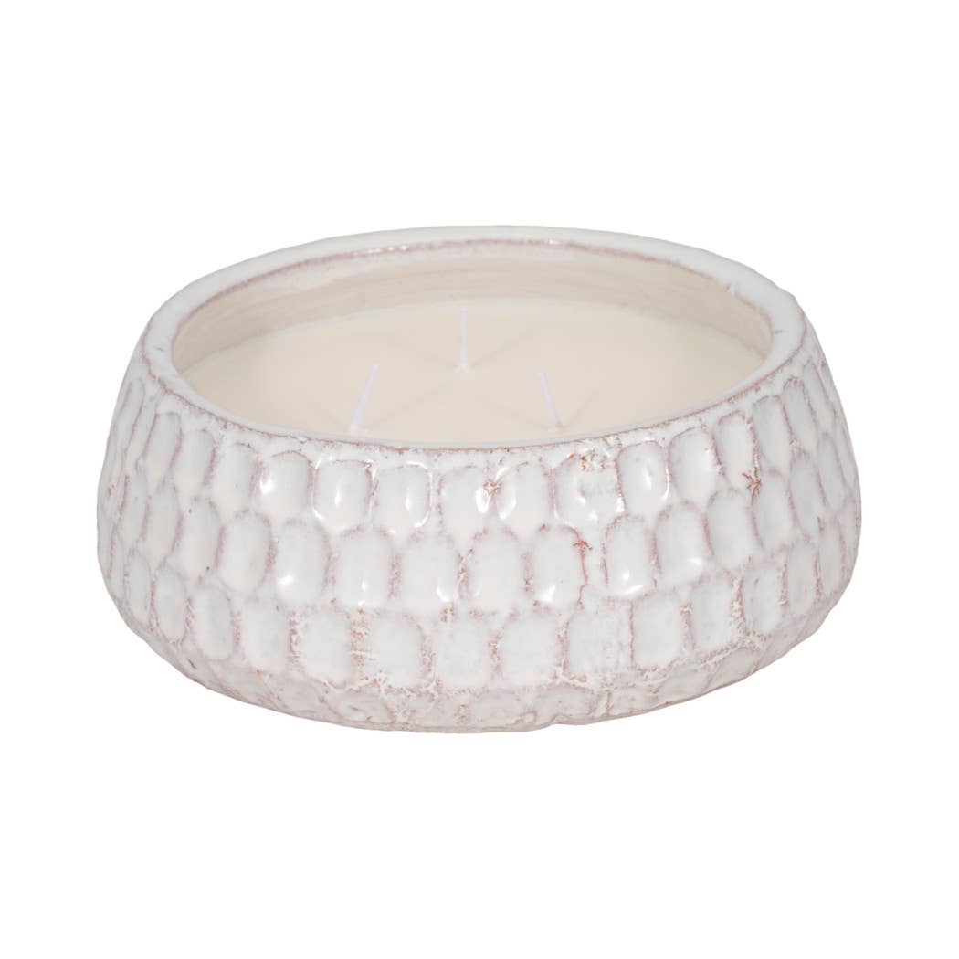 Candle - White Pottery French Cade & Lavender Dimple, 39 Oz